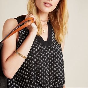 Anthropologie Maeve Melange sleeveless black top